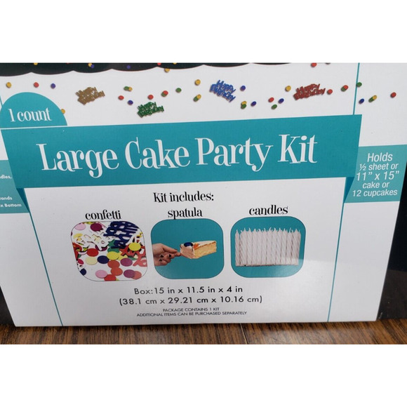 Small Cake Party Kit by Creative Converting With Confetti and Candles - Picture 6 of 6